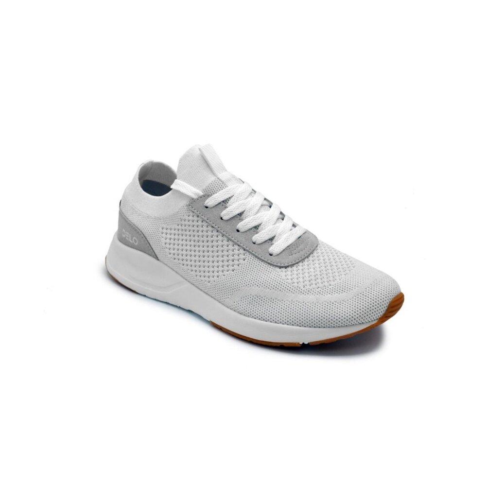 DELO Go Green Mens Comfort Round Toe Lace up Run Sneakers White Size 9 NIB